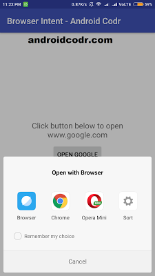 Android Browser Intent